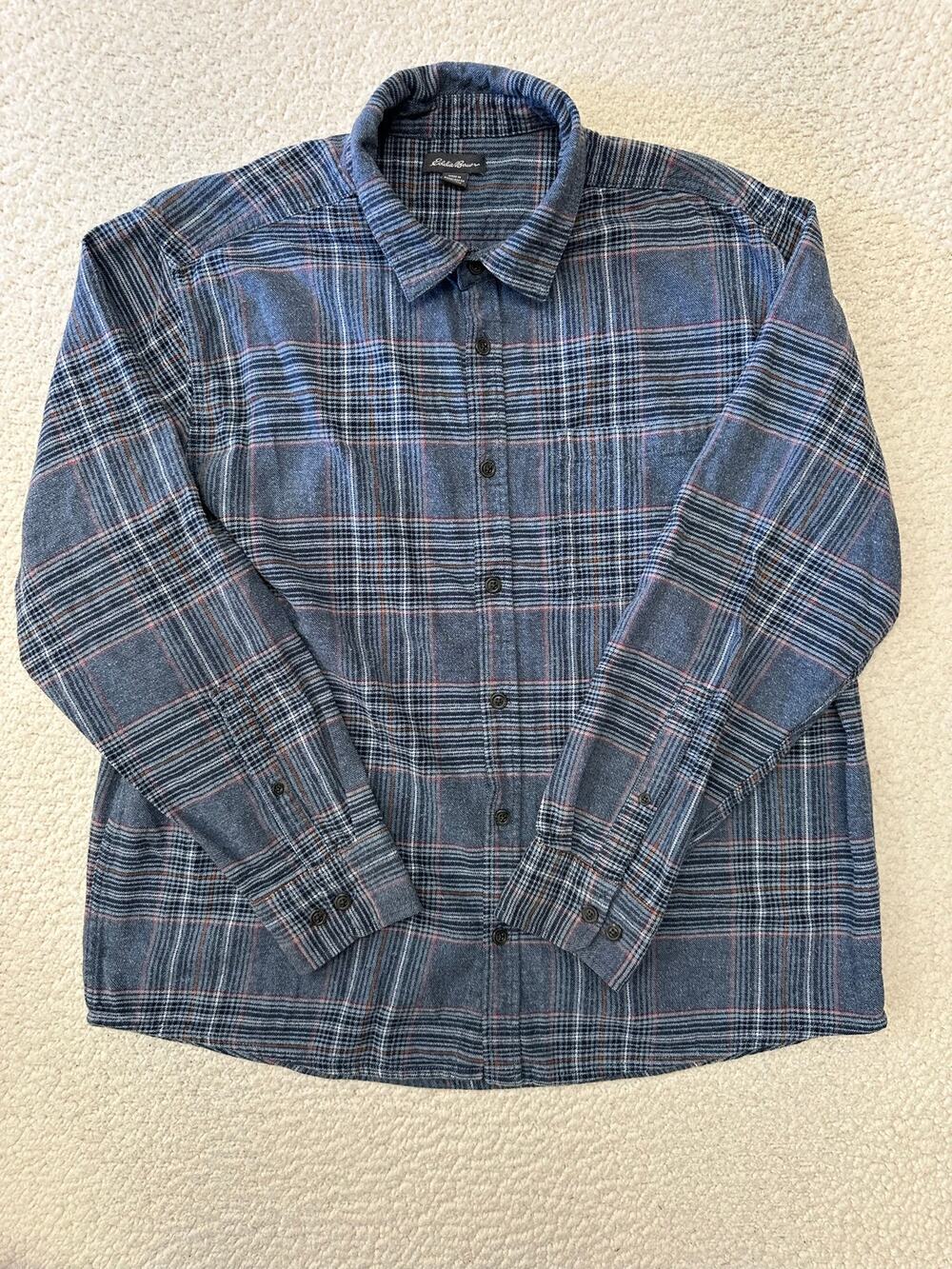 Eddie Bauer Mens Long Sleeve Button Down Shirt Size 2XL